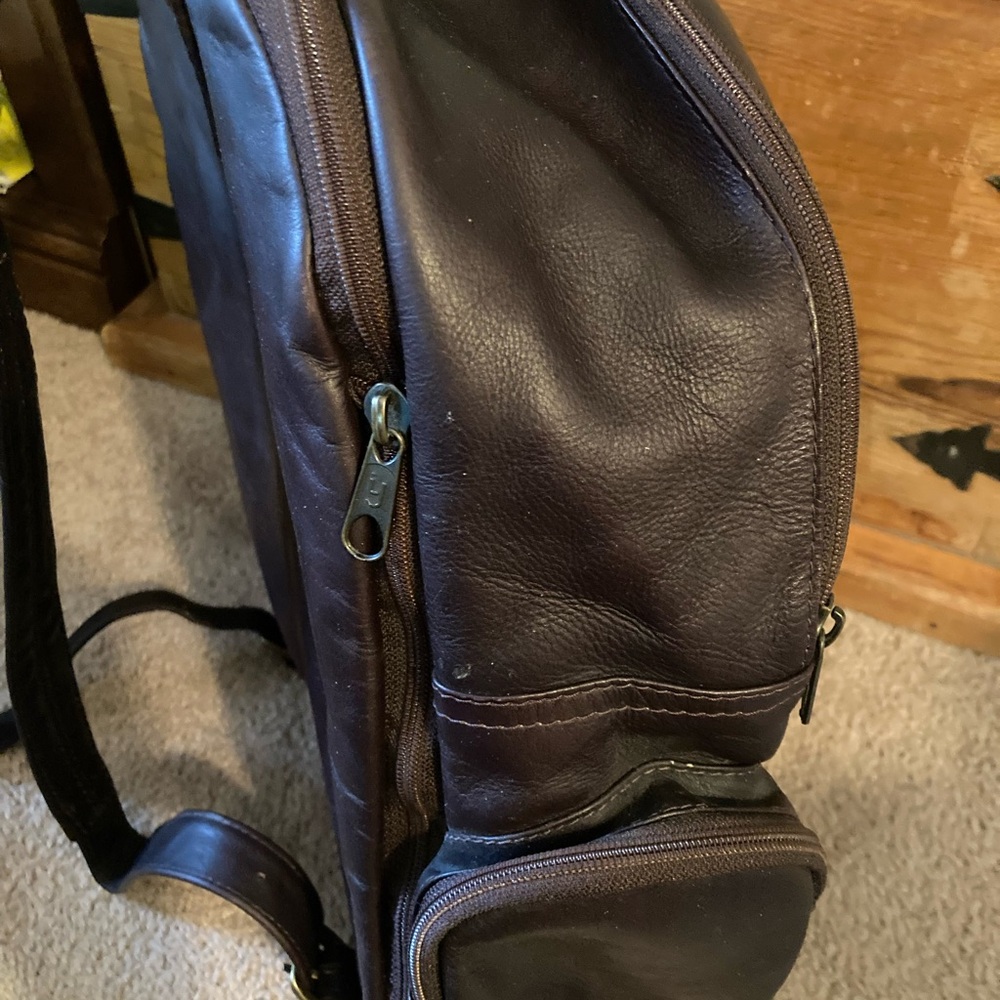 Brown Leather Backpack - image 6
